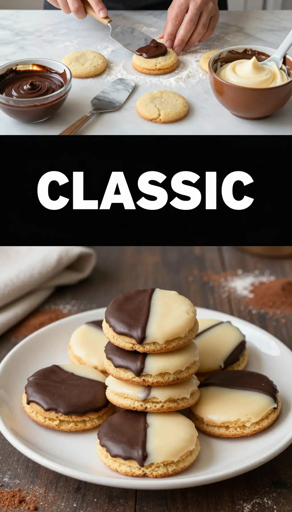 Classic Black And White Cookies