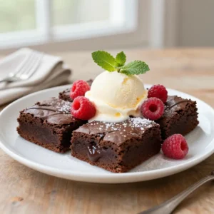 Easy Gooey Chocolate Fudge Brownies Recipe