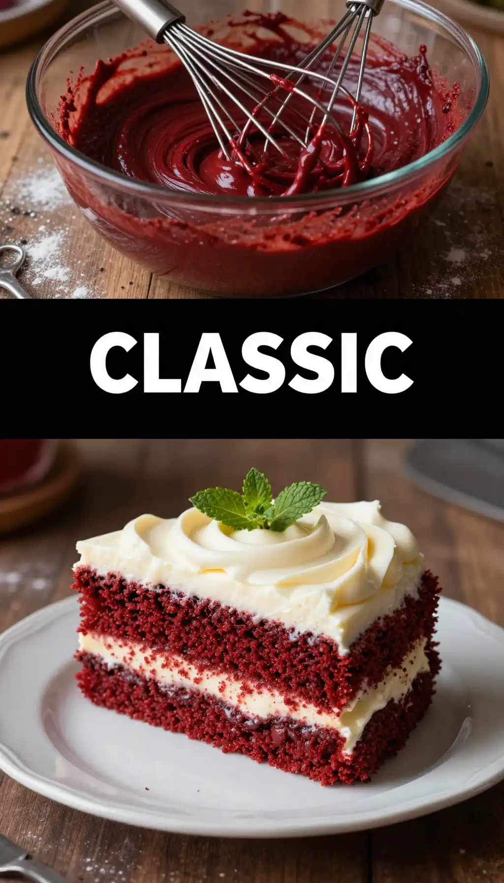 Classic Southern Red Velvet Cake With Cream Cheese Frosting pinterest pin