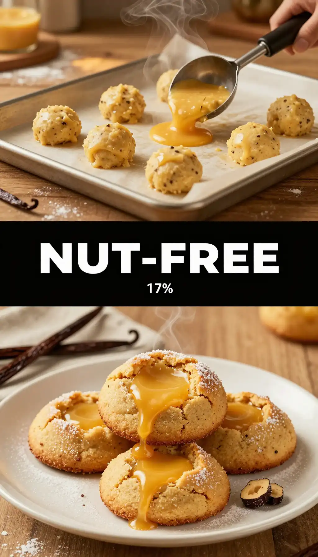 Classic Vanilla Bean Cookies pinterest pin