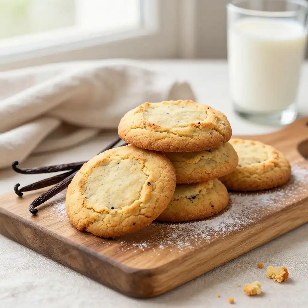 Classic Vanilla Bean Cookies plated dish
