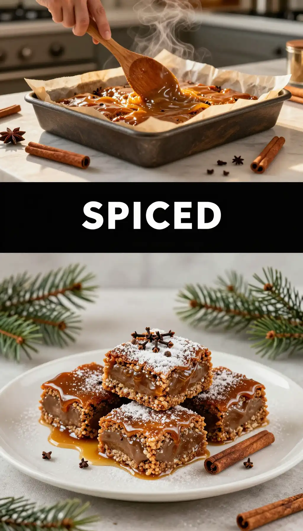 Clove And Cinnamon Molasses Bars pinterest pin