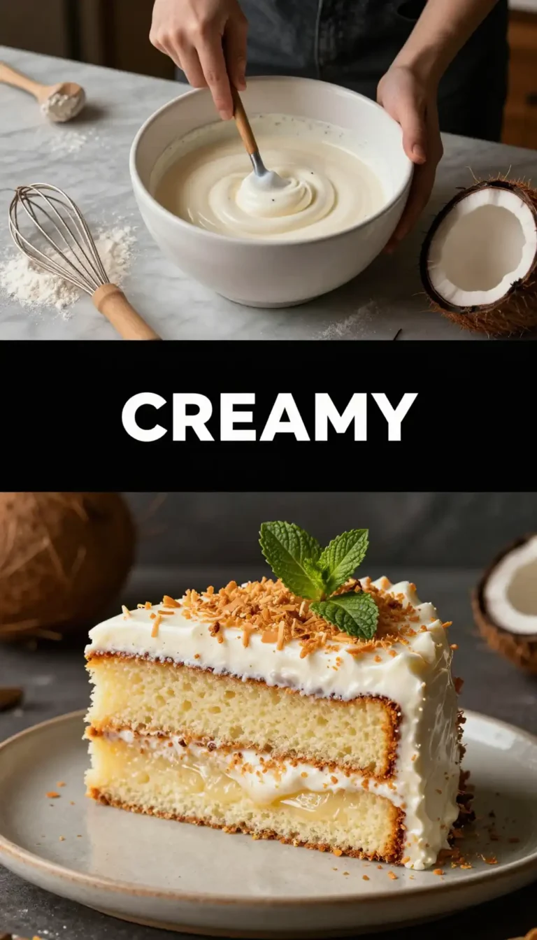 Coconut Cream And Vanilla Bean Cake