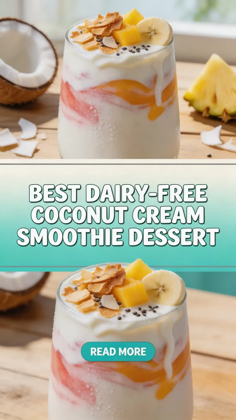 Coconut Cream Smoothie for Dairy-Free Dessert