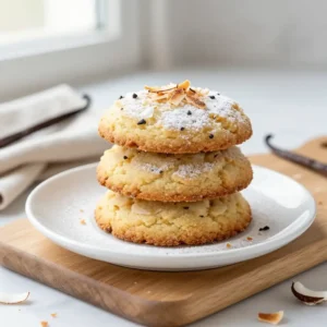 Melt-in-Your-Mouth Coconut Flour Vanilla Shortbread Cookies