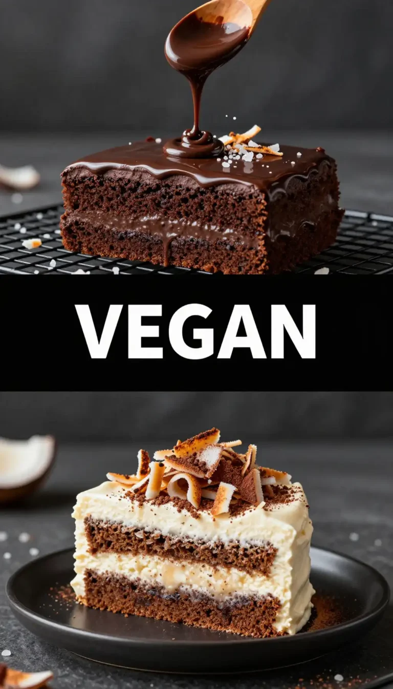 Coconut Milk And Dark Chocolate Cake