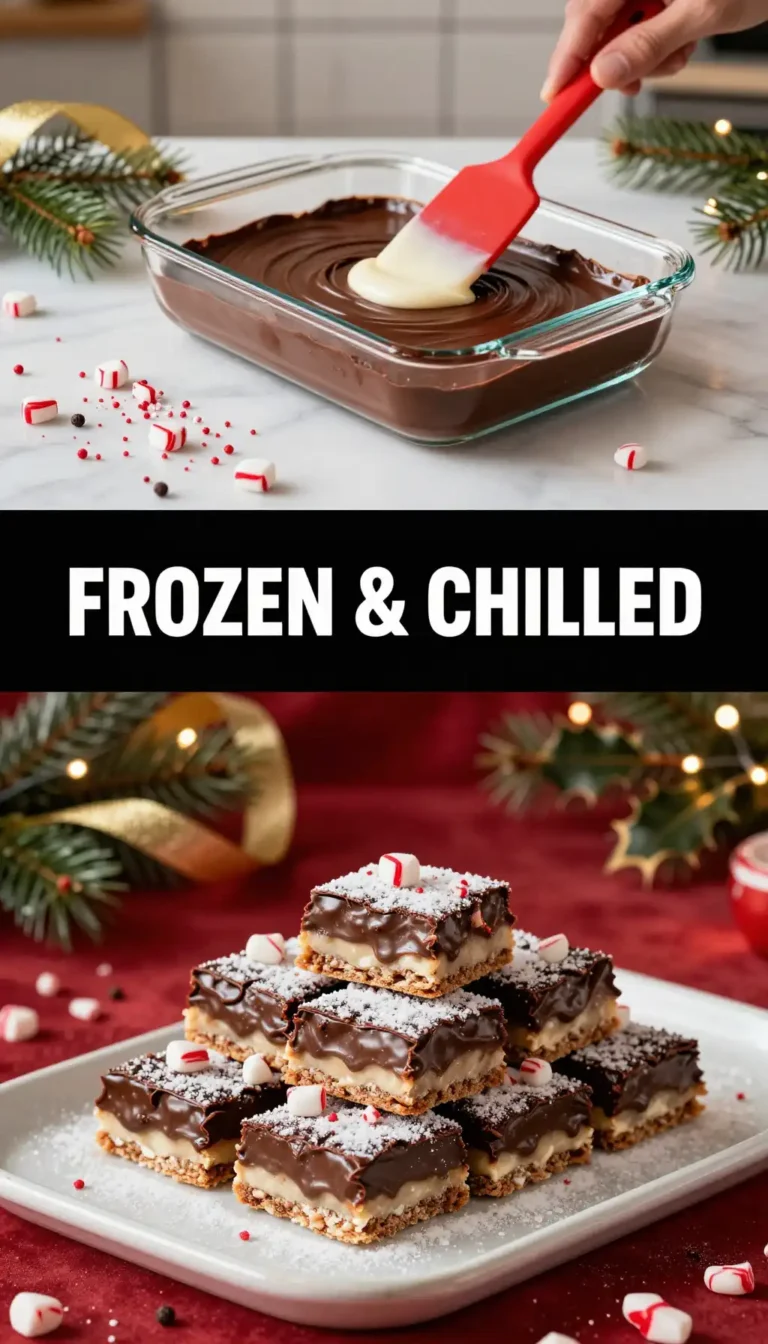 Cold Peppermint Bark Bars