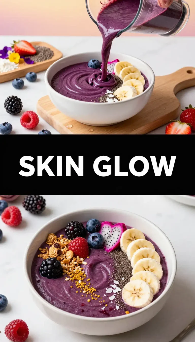 Collagen Berry Smoothie Bowl for Skin Glow