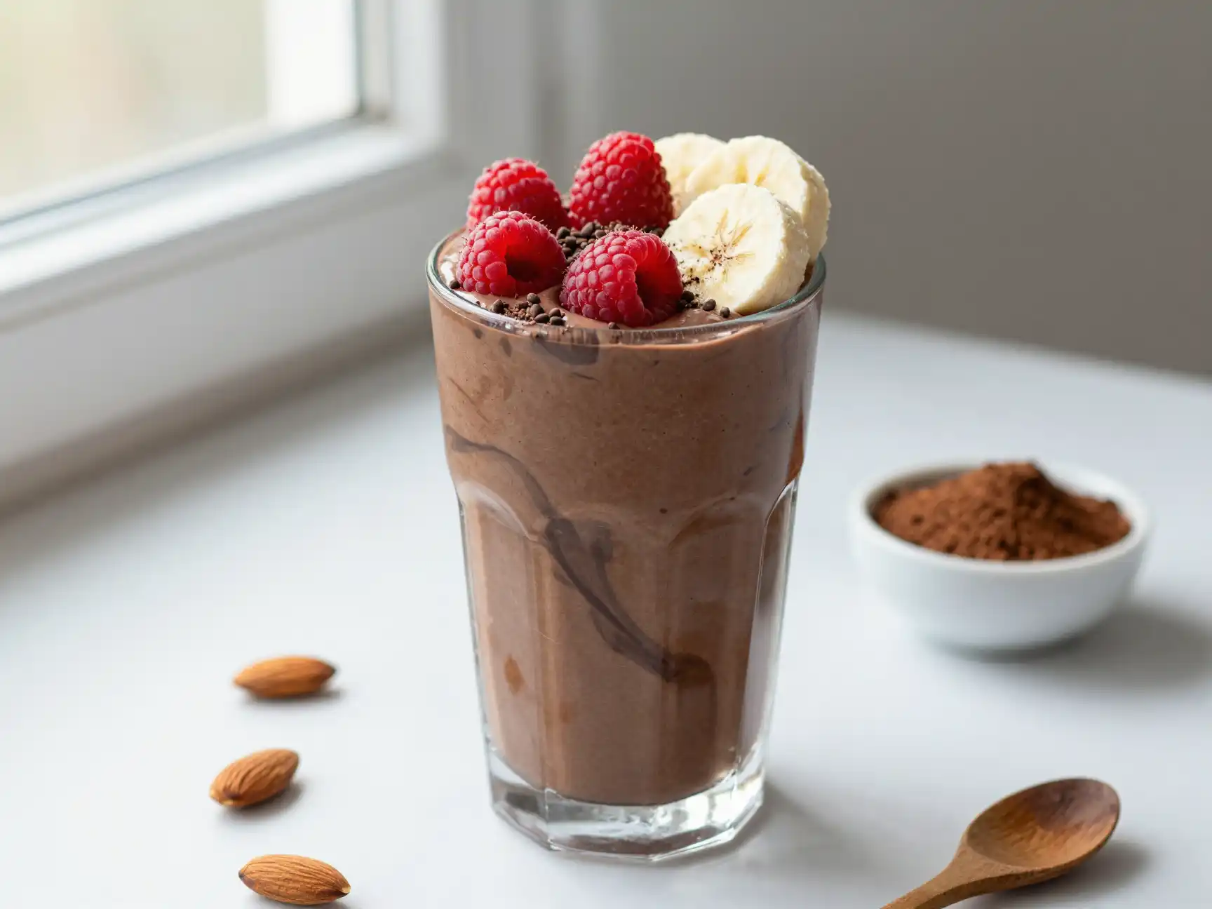 Collagen Chocolate Smoothie for Joint Health plated dish