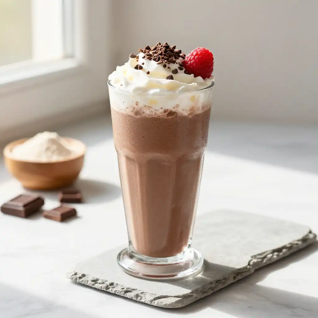 Collagen Chocolate Smoothie for Skin and Joints plated dish