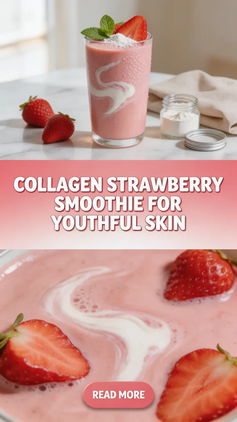 Collagen Strawberry Smoothie for Youthful Skin