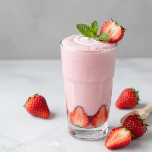 Collagen Strawberry Smoothie for Youthful Skin
