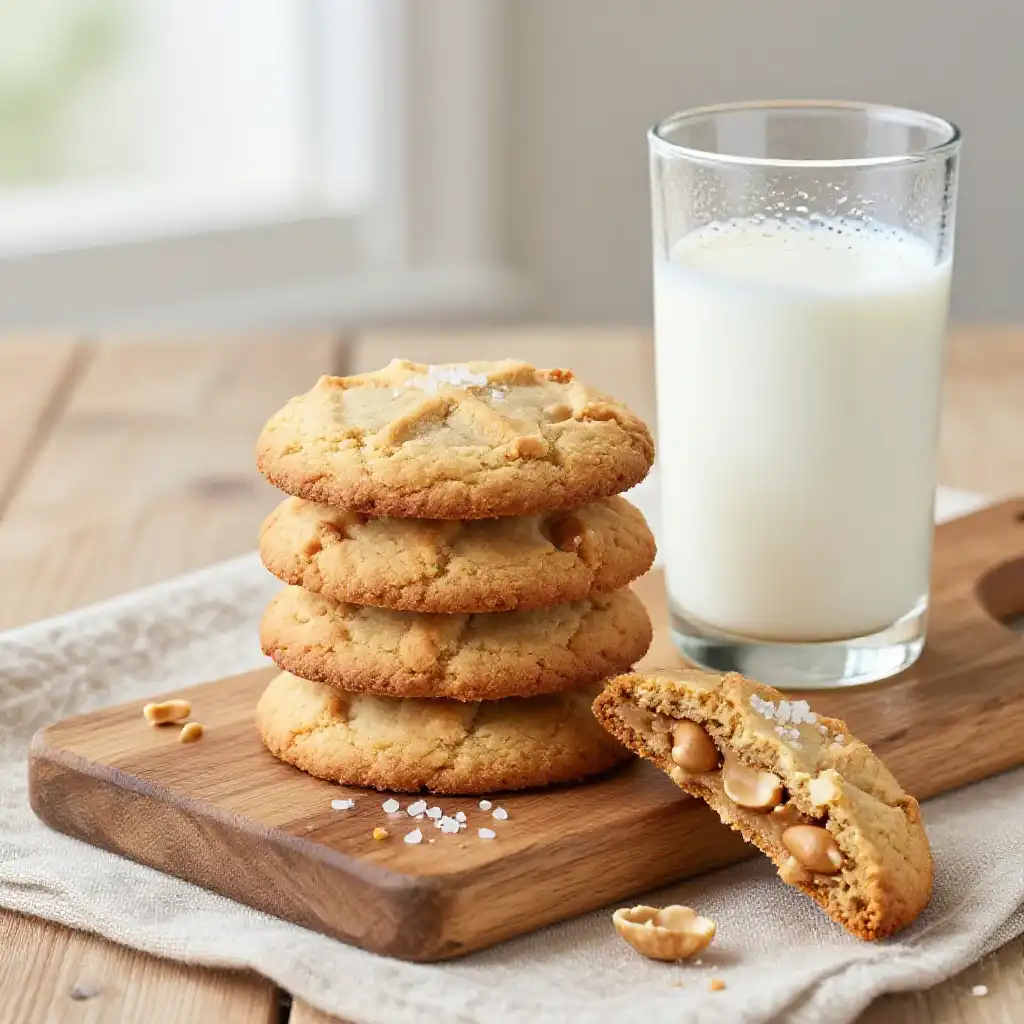 Country Style Peanut Butter Cookies plated dish