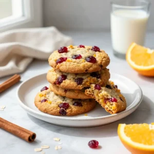 Chewy Cranberry Orange Oatmeal Cookies Recipe