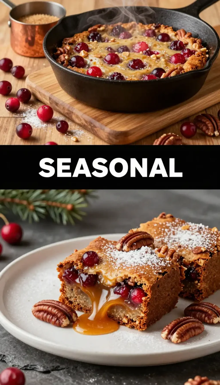 Cranberry Pecan Holiday Blondies
