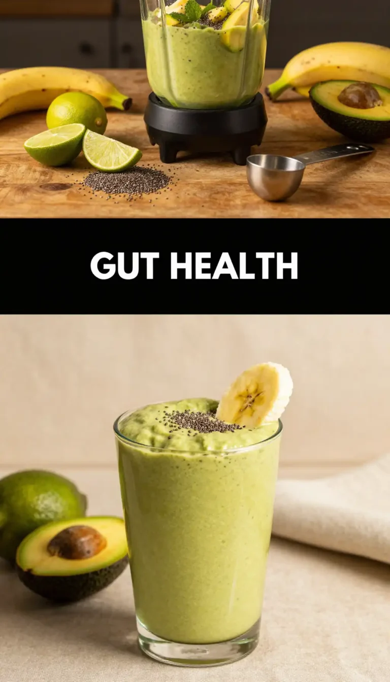 Creamy Avocado Banana Smoothie for Gut Health and Weight Loss
