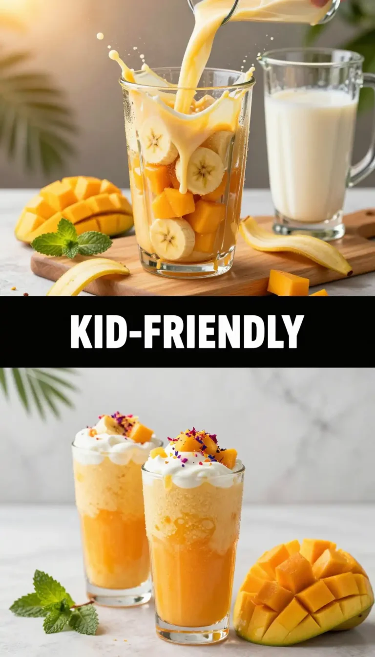 Creamy Banana Mango Smoothie for Kids