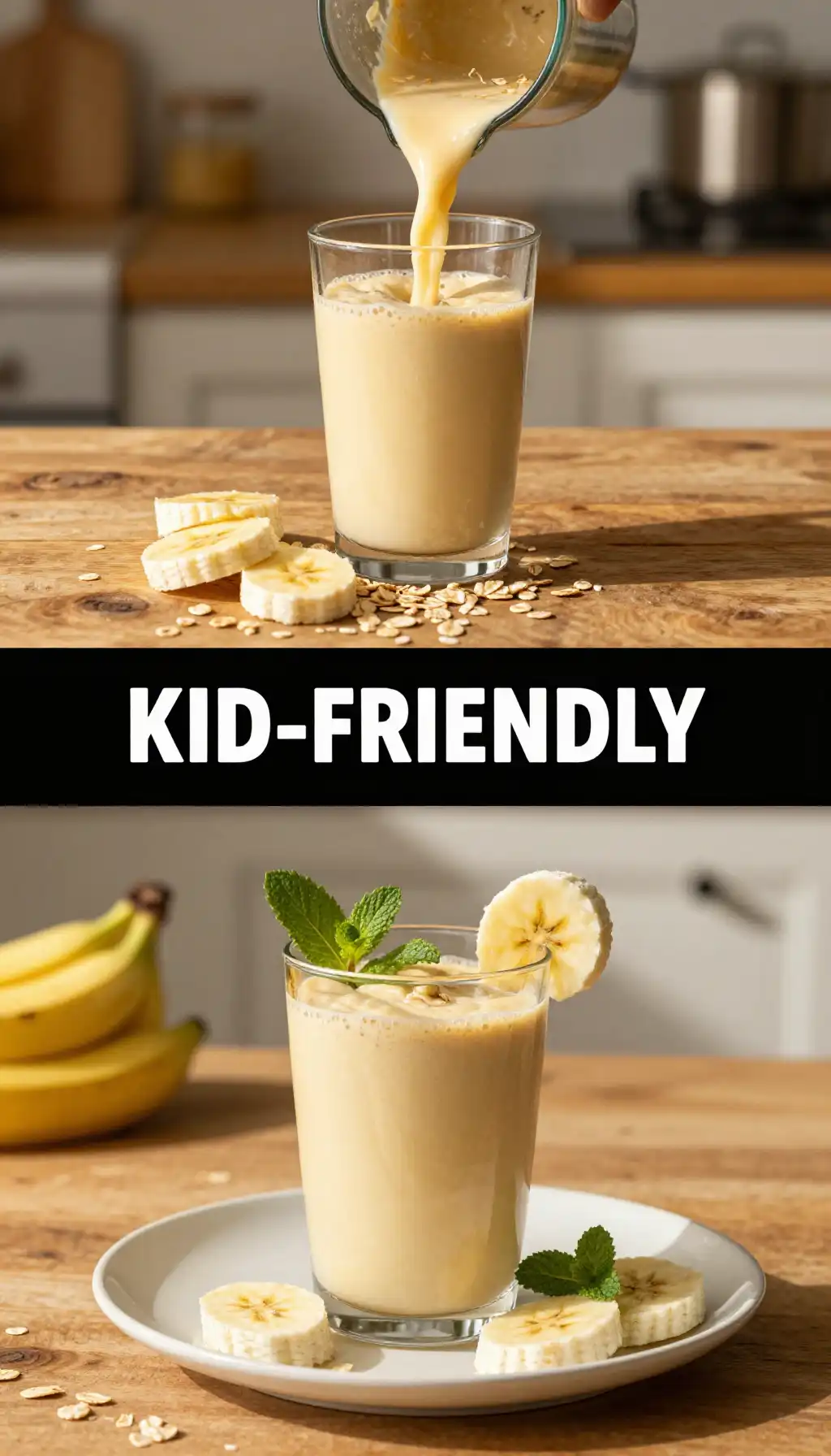 Creamy Oat and Banana Smoothie for Toddlers