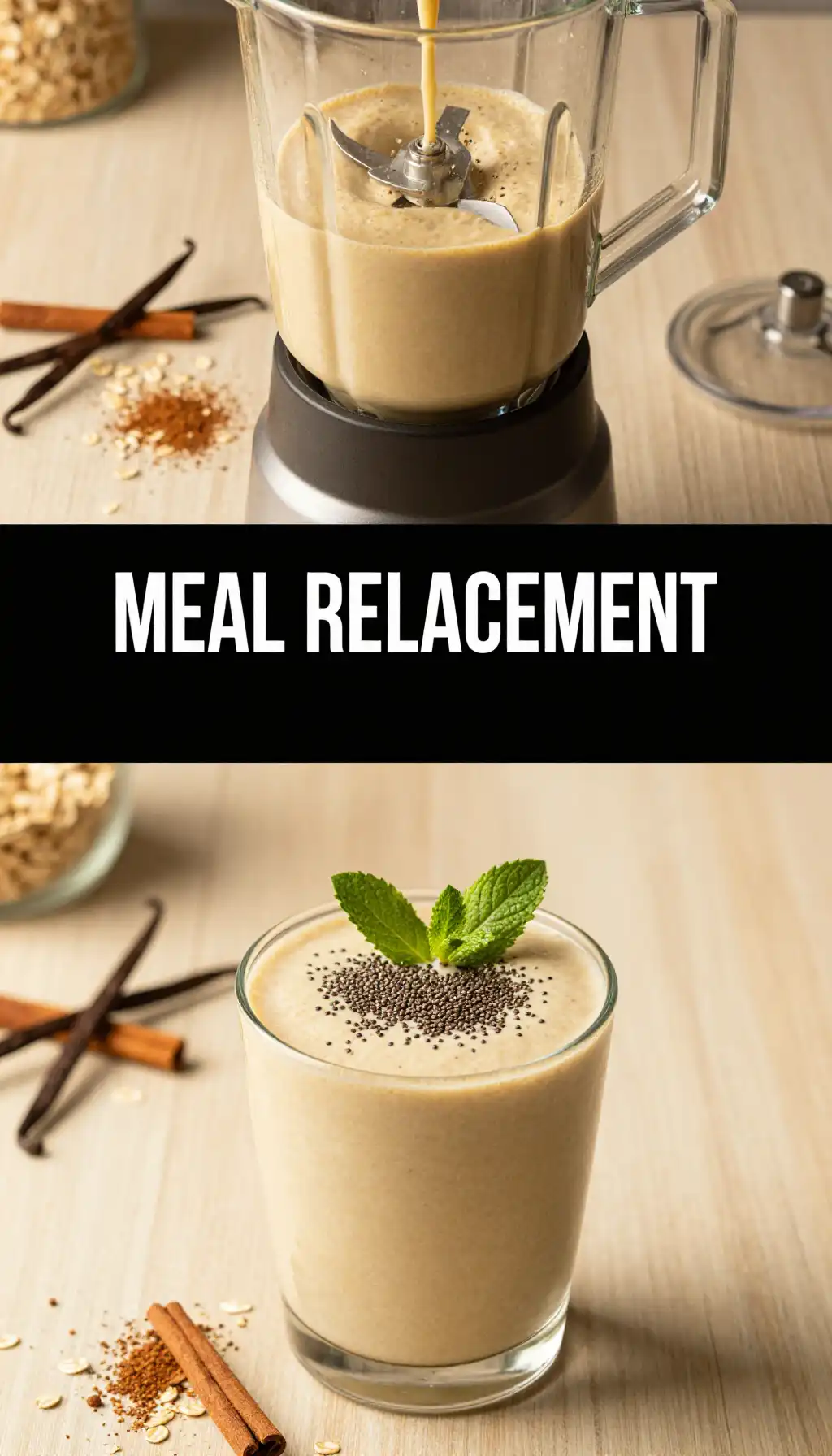 Creamy Vanilla Oatmeal Smoothie for Weight Loss Breakfast