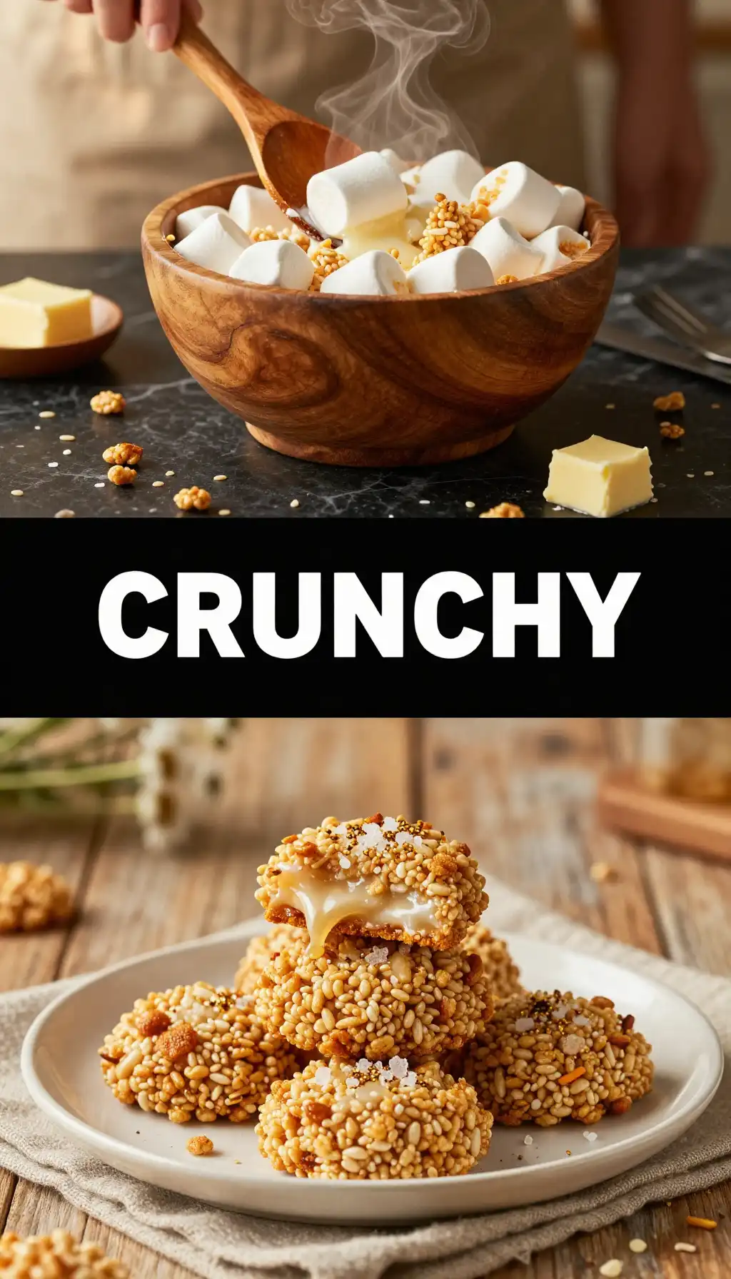 Crispy Rice Treat Cookies pinterest pin
