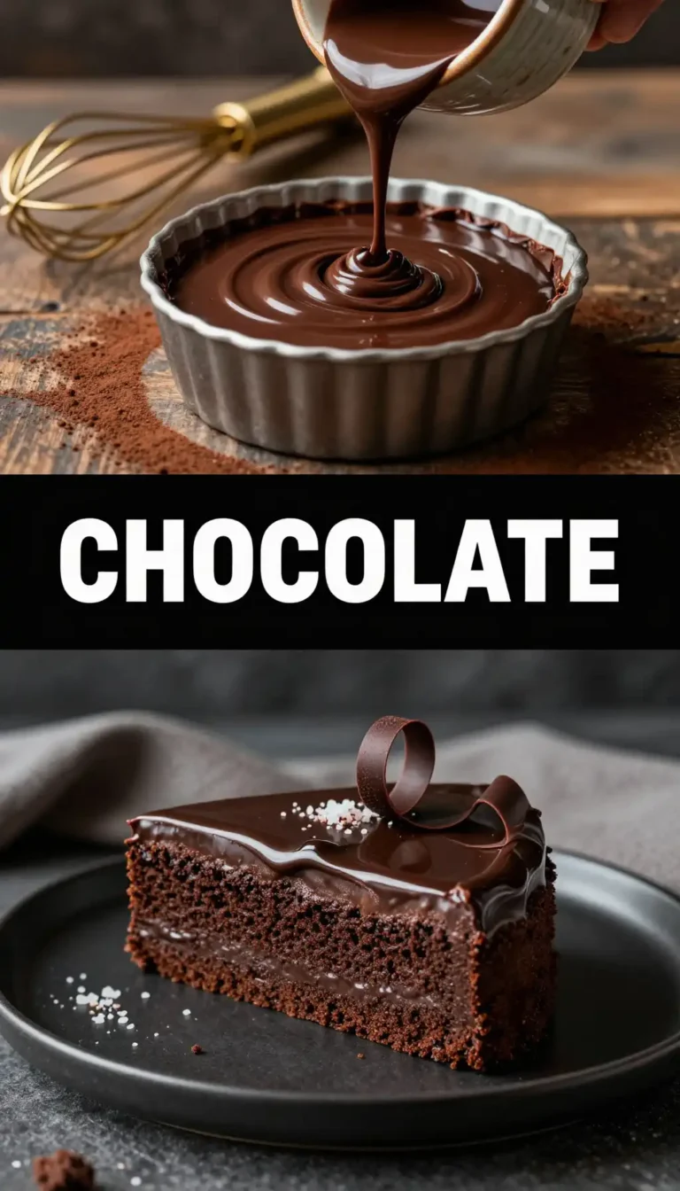 Dark Chocolate Mud Cake With Silky Ganache