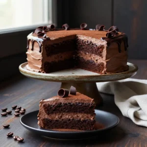 Decadent Double Chocolate Espresso Layer Cake Recipe