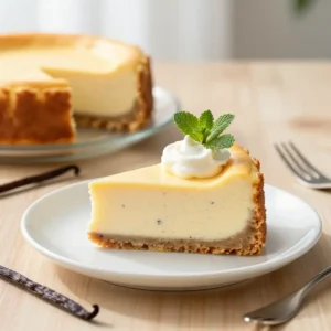 No-Bake Double Cream Vanilla Cheesecake Recipe