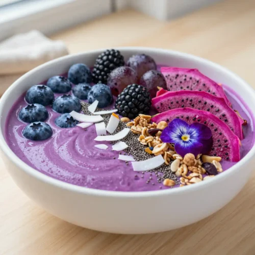 Vibrant Dragon Fruit Blueberry Smoothie Bowl Recipe