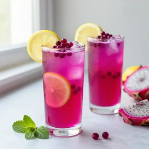 Dragon Fruit Lemonade: Stunning Vibrant Pink Drink