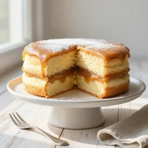 Dulce De Leche Vanilla Sponge Cake Easy Recipe