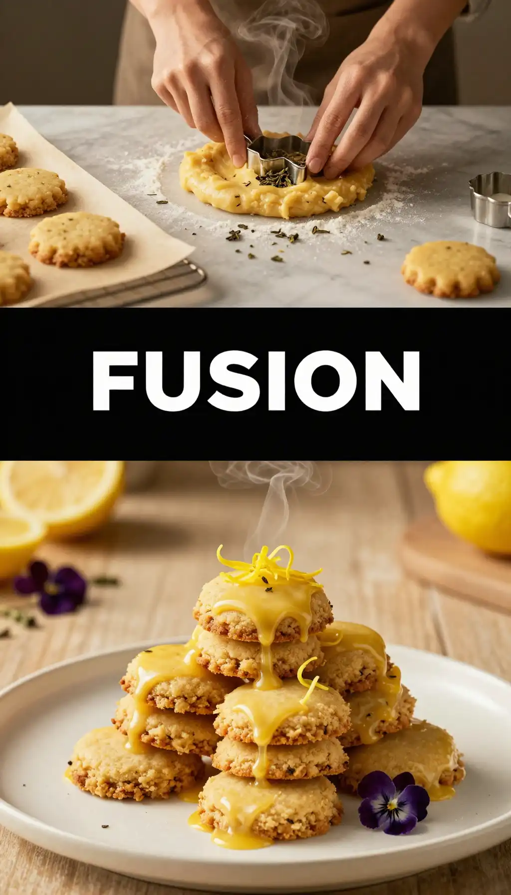 Earl Grey Shortbread With Lemon Glaze