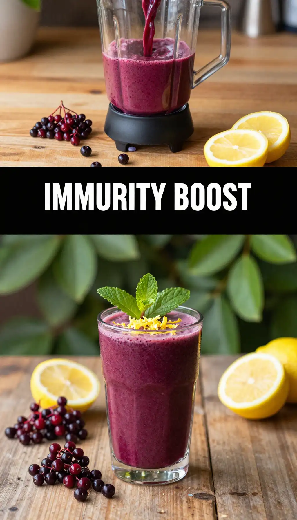 Elderberry Lemon Smoothie for Cold Season