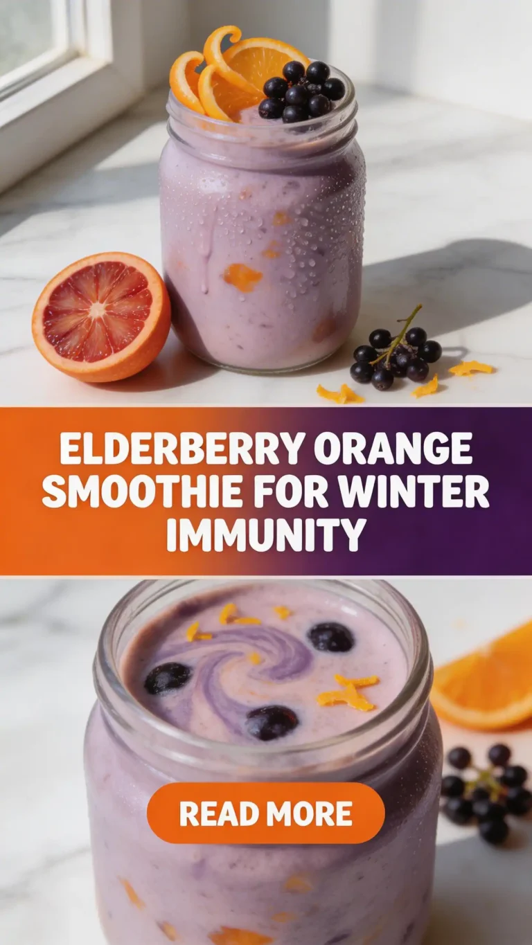 Elderberry Orange Smoothie for Winter Immunity