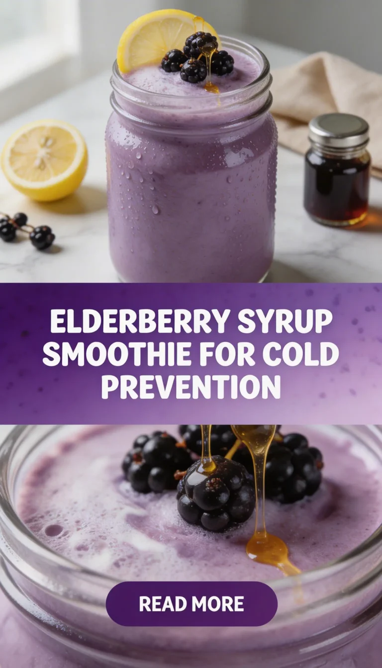 Elderberry Syrup Smoothie for Cold Prevention