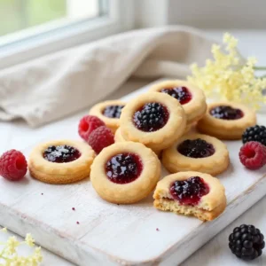 Easy Elderflower Berry Thumbprint Cookies Recipe