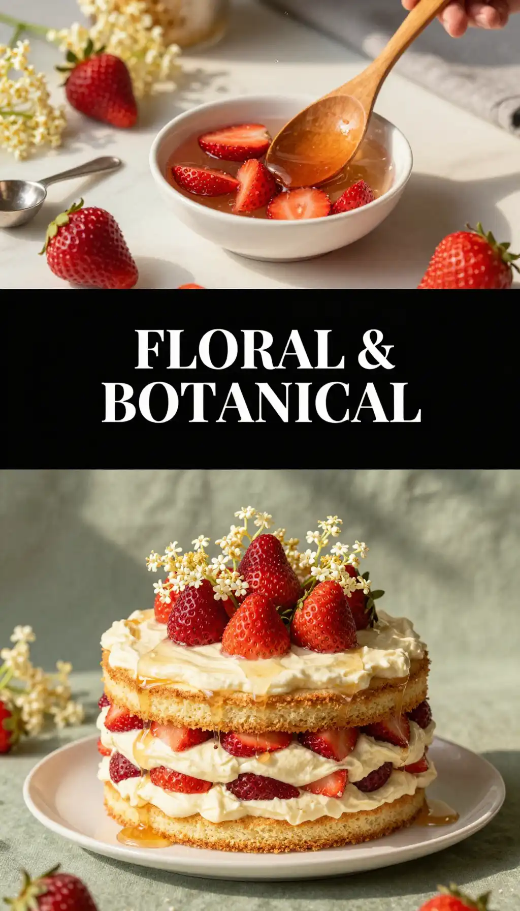 Elderflower And Fresh Strawberry Cake