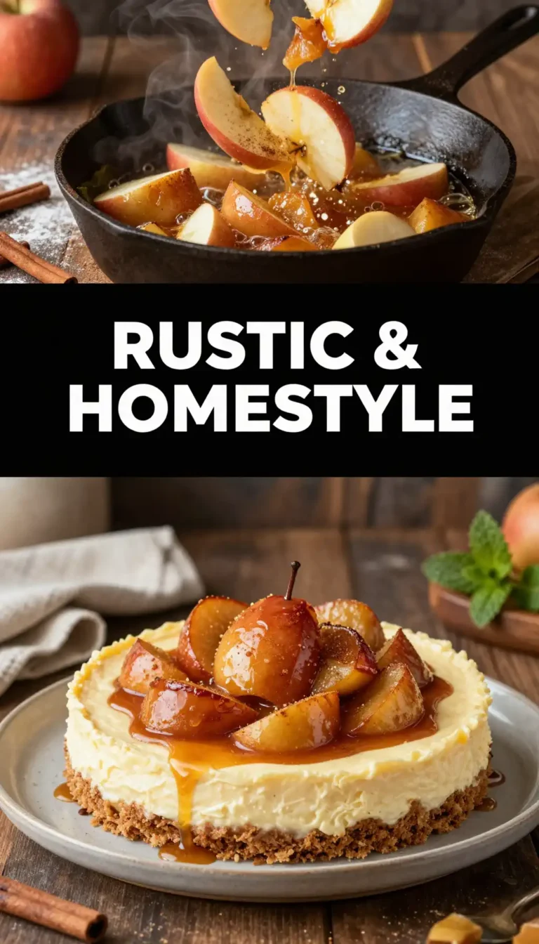 Farmhouse Apple And Cinnamon Cheesecake