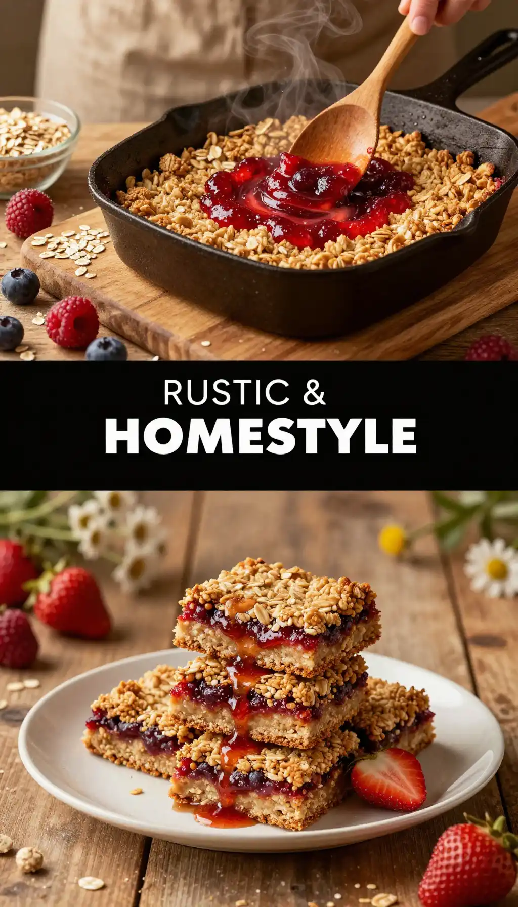 Farmhouse Oatmeal And Jam Bars