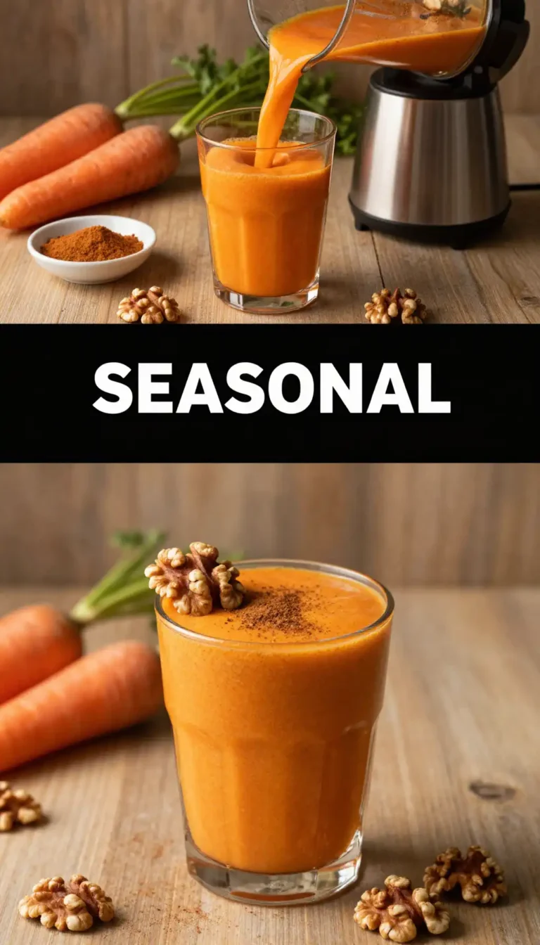 Feel-Good Carrot Cake Smoothie with Walnuts and Cinnamon