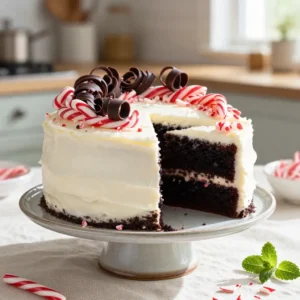 Easy Peppermint Dark Chocolate Cake Recipe