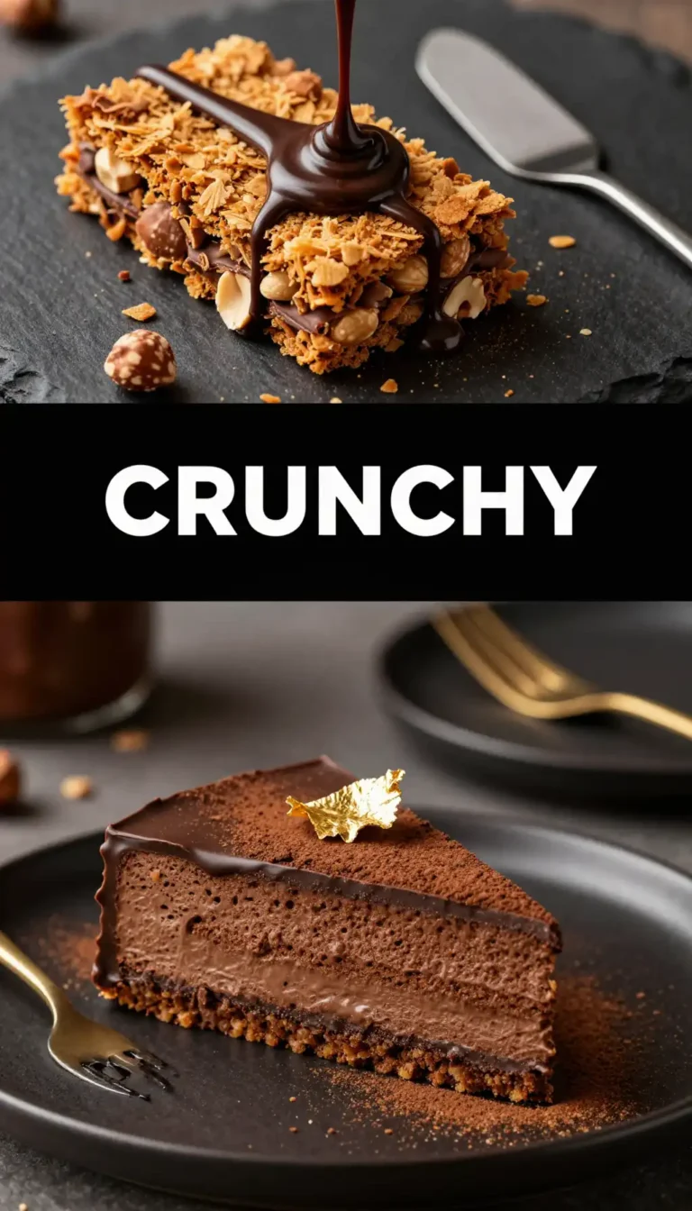 Feuilletine And Dark Chocolate Cake