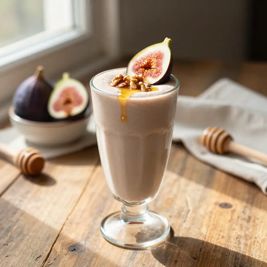 Autumn Fig and Honey Ritual Smoothie plated dish