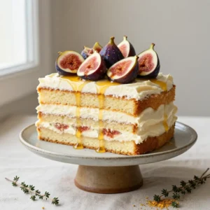 Gourmet Fig Honey Layer Cake Recipe with Spiced Buttercream