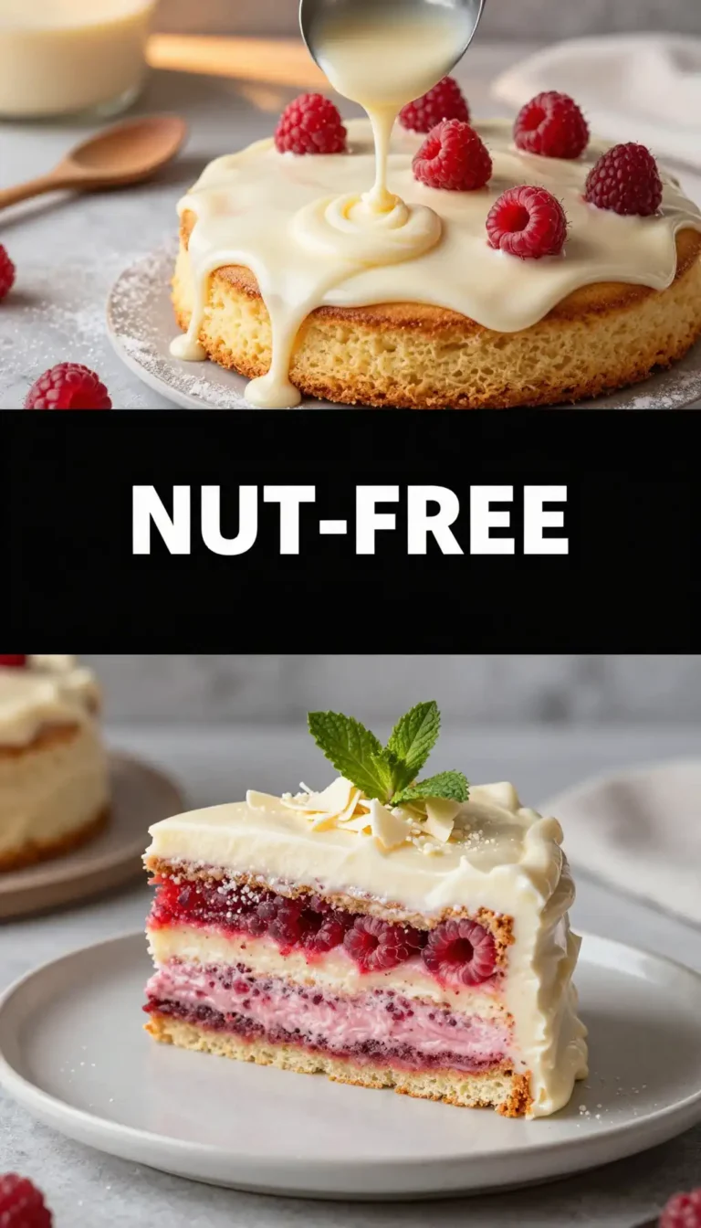 Fresh Raspberry And White Chocolate Cake