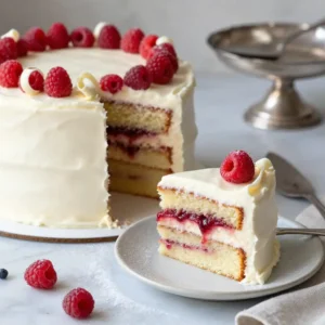 Easy White Chocolate Raspberry Cake Recipe