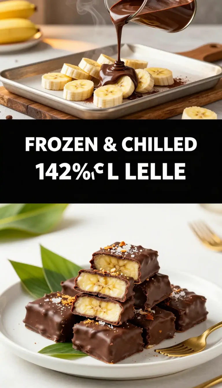 Frozen Chocolate Covered Banana Bars
