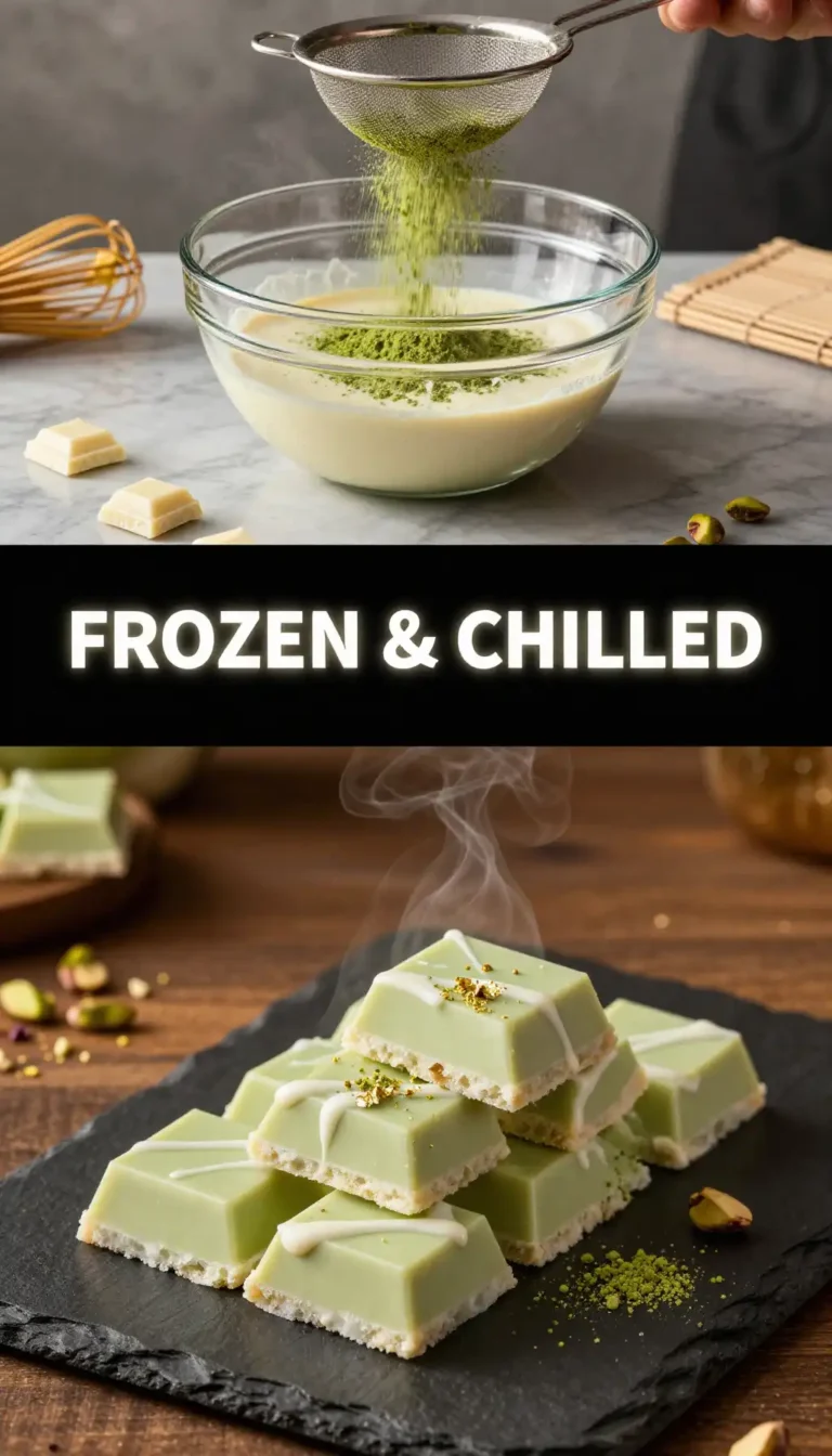 Frozen Matcha And White Chocolate Bars