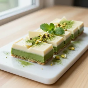 Easy Frozen Matcha White Chocolate Bars Recipe