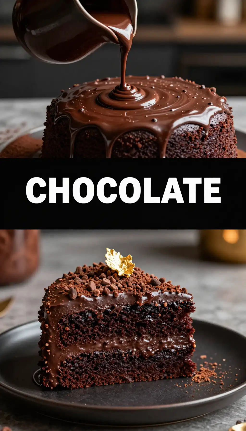 Fudgy Devil's Food Cake With Cocoa Nib Crunch pinterest pin