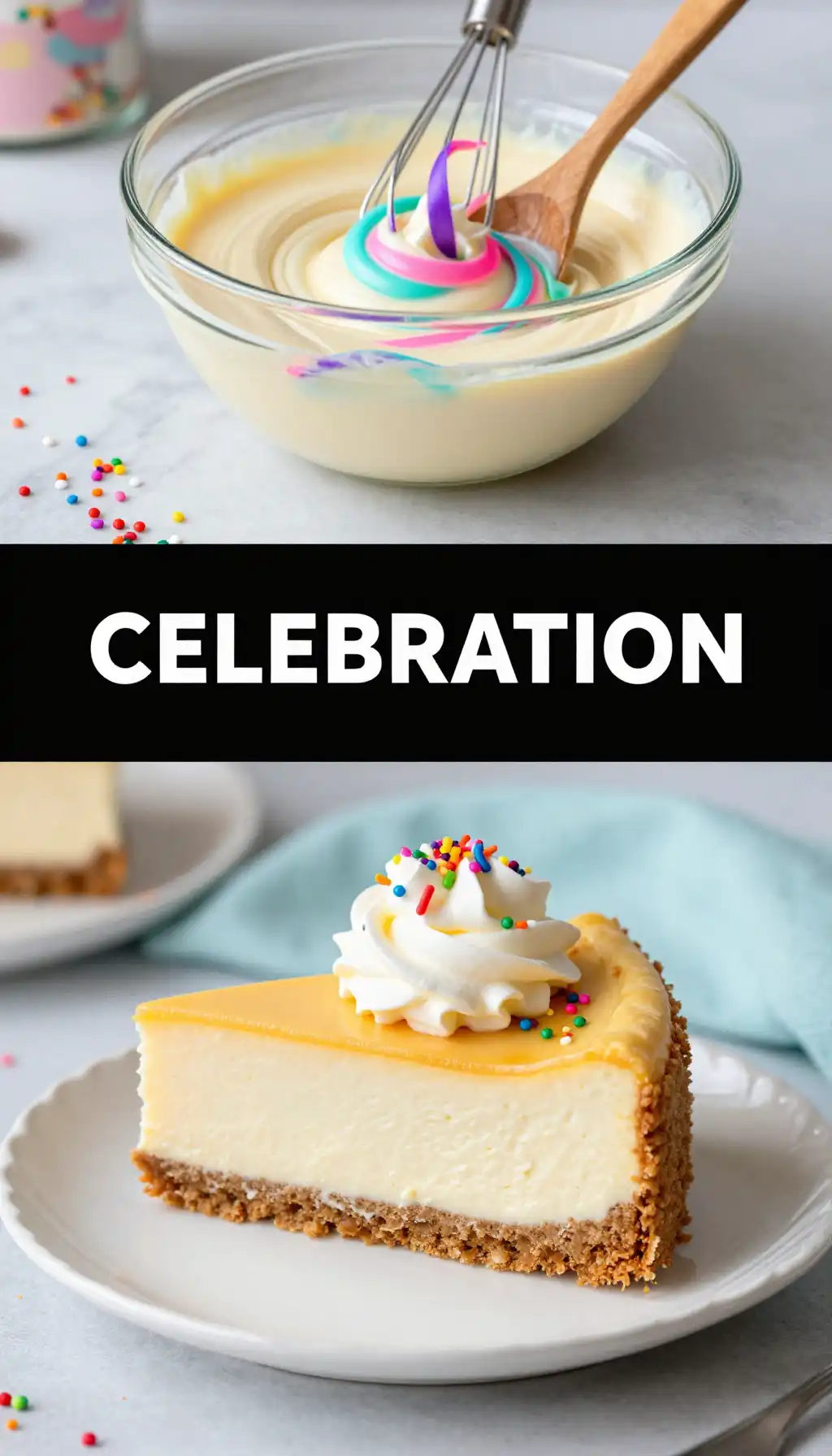 Funfetti Swirl Birthday Cheesecake